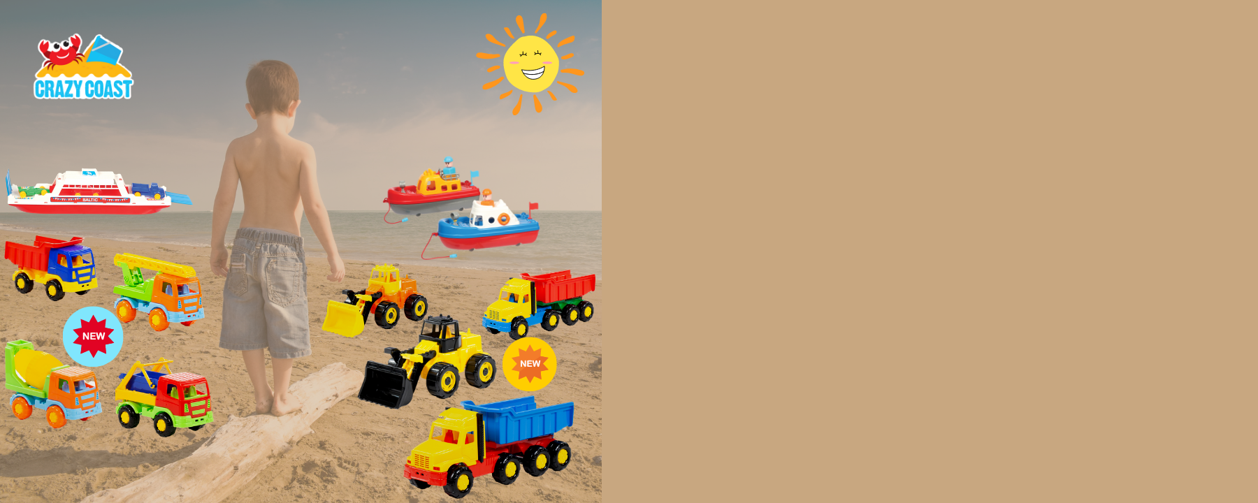 JUST ARRIVED - NEW Crazy Coast Truck Toys!